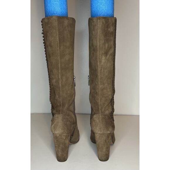 Vince Camuto Suede Fringe Detailed Tall Leather Boots Coranna Tree House 7M Used - Picture 3 of 8
